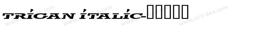 trigan Italic字体转换